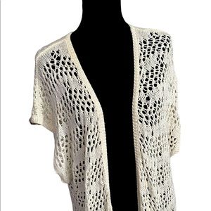 Old Navy long knit vest.  Cream color